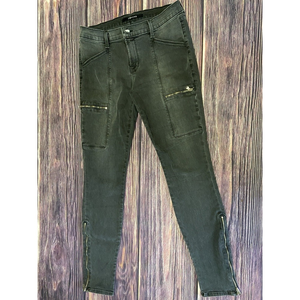 J Brand Gray Cascade Kassidy Jeans Zipper Leg Skinny Size 28